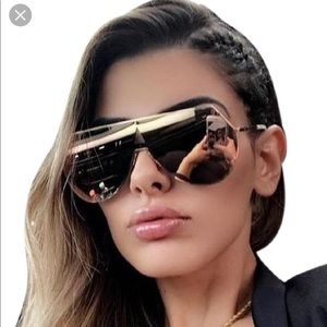 Fendi Eyeline Mirrored Shield Sunglasses NEW